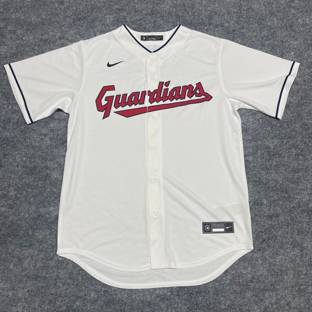 Cleveland Guardians Jersey Mens Medium White Nike MLB Baseball 2022 Season